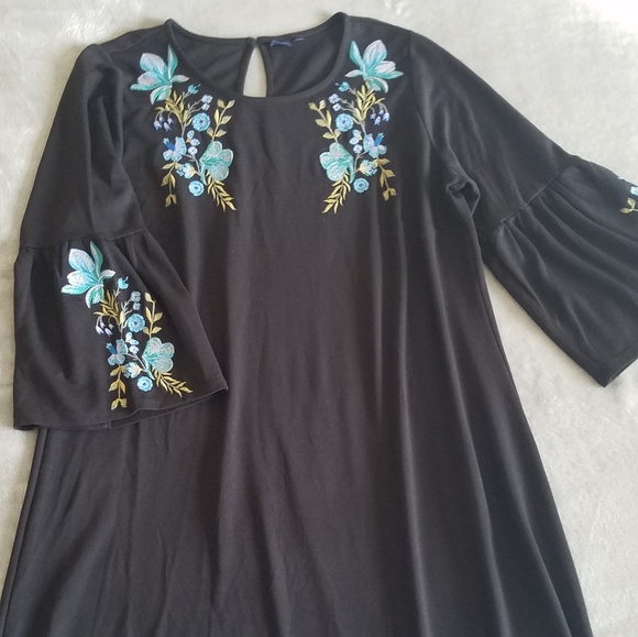 Kaari Blue Dresses & Skirts - ❤ KAARI blue Curvy Dress Bell Sleeve E6